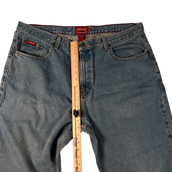 CHAPS Jeans Men's 5-Pocket Regular Fit Straight Leg Cotton Denim Blue 40/32 - Picture 8 of 14